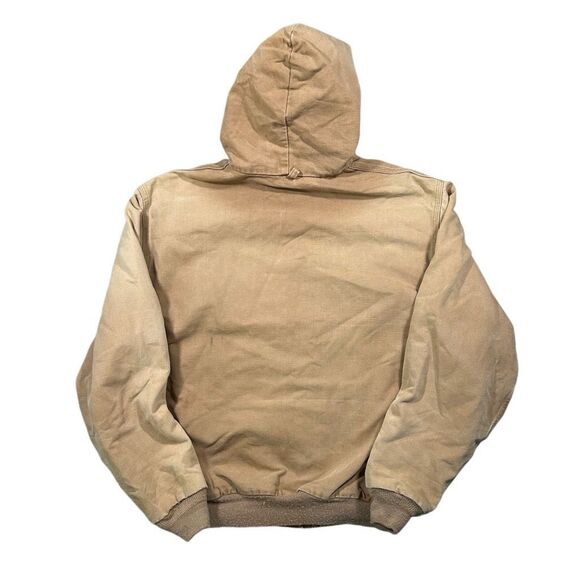 Vintage 1990s Carhartt Faded Zip Thermal Lined Hooded Jacket Coat - Picture 5 of 5